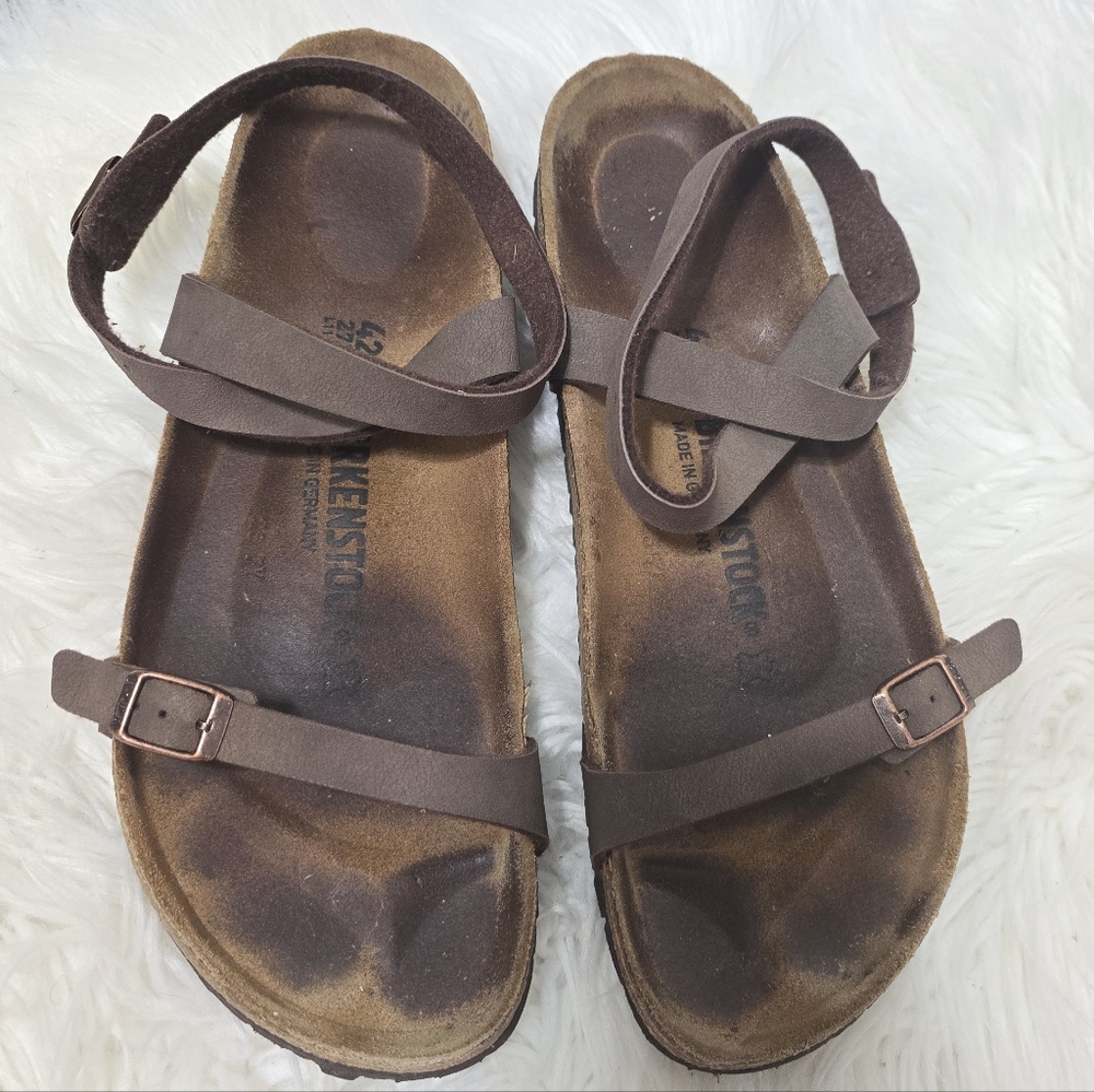 Birkenstock Daloa Brown Ankle Strap Sandals Unisex Size W11, M9 - Picture 2 of 8